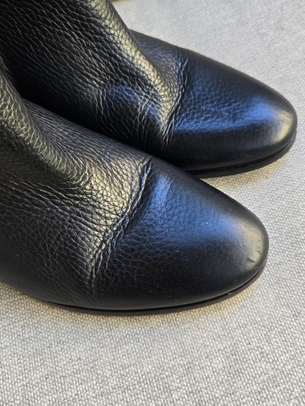 Sam Edelman Petty Classic Black Pebbled Leather Ankle Booties - Picture 3 of 13